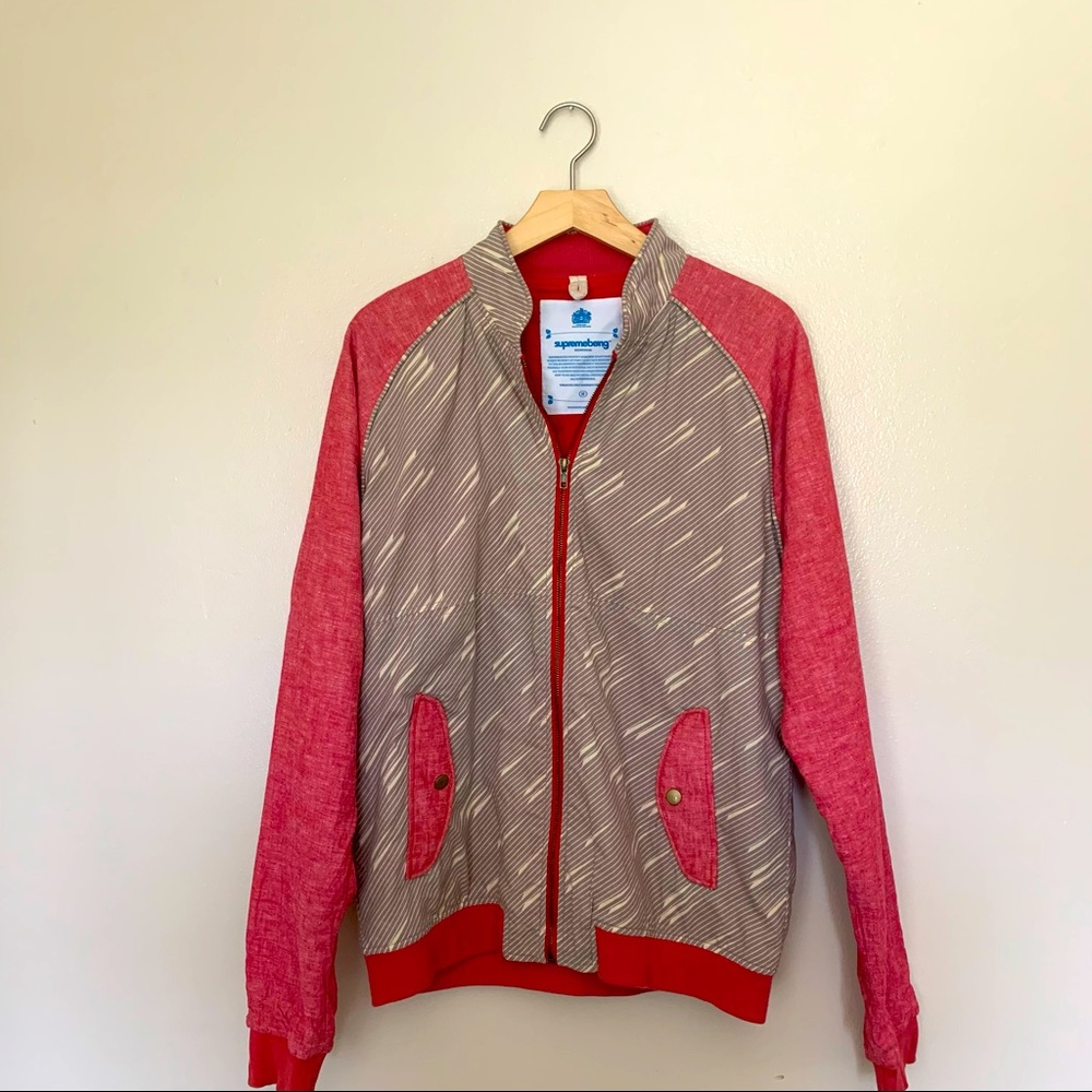Supremebeing Red + Tan Twill Jacket